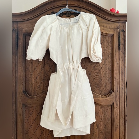 Aje Psychedelia Mimosa Cut Out Mini Dress Ivory White Size US 4 / AUS 8 / Small - Picture 5 of 6